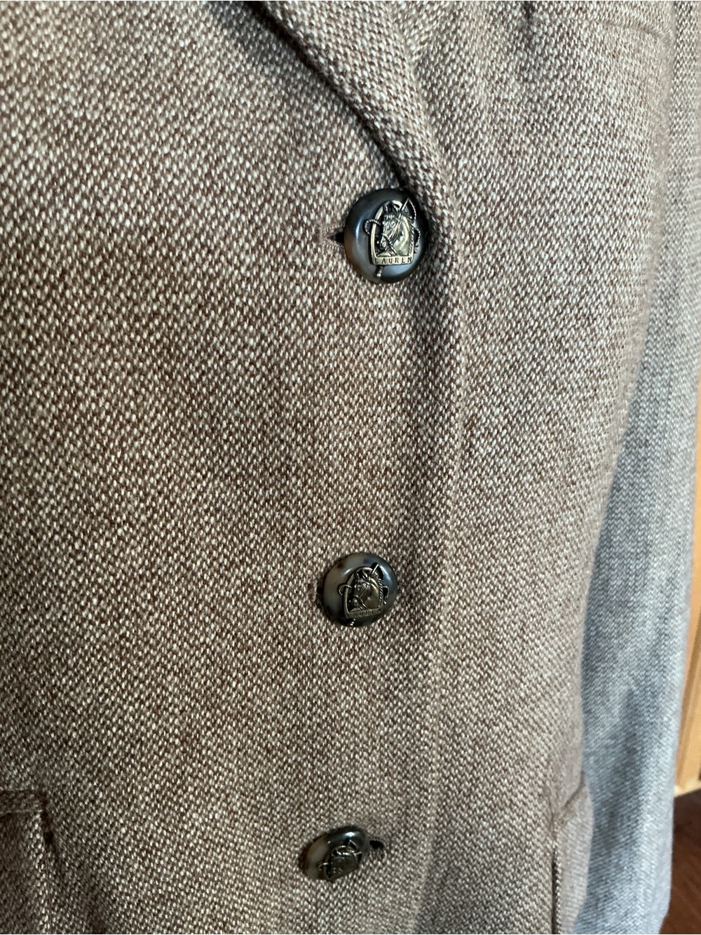 Lauren Ralph Lauren Vintage Wool Tweed Equestrian Hunting Jacket - Picture 3 of 15
